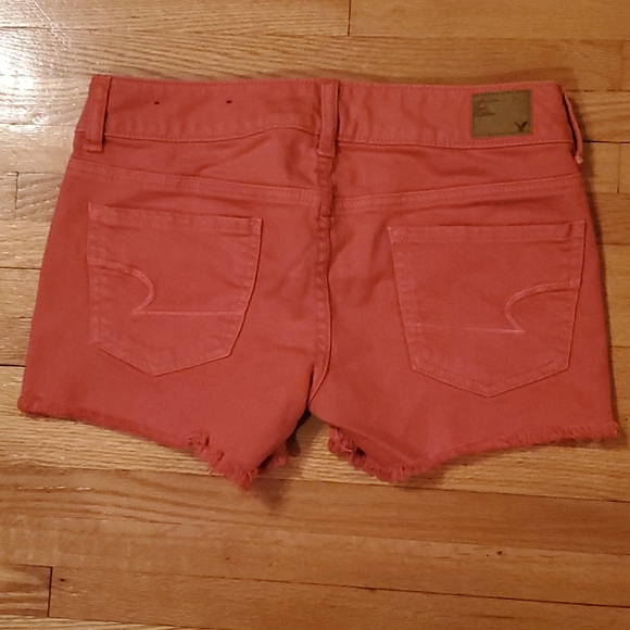 American Eagle orange Jean shorts - Picture 4 of 6